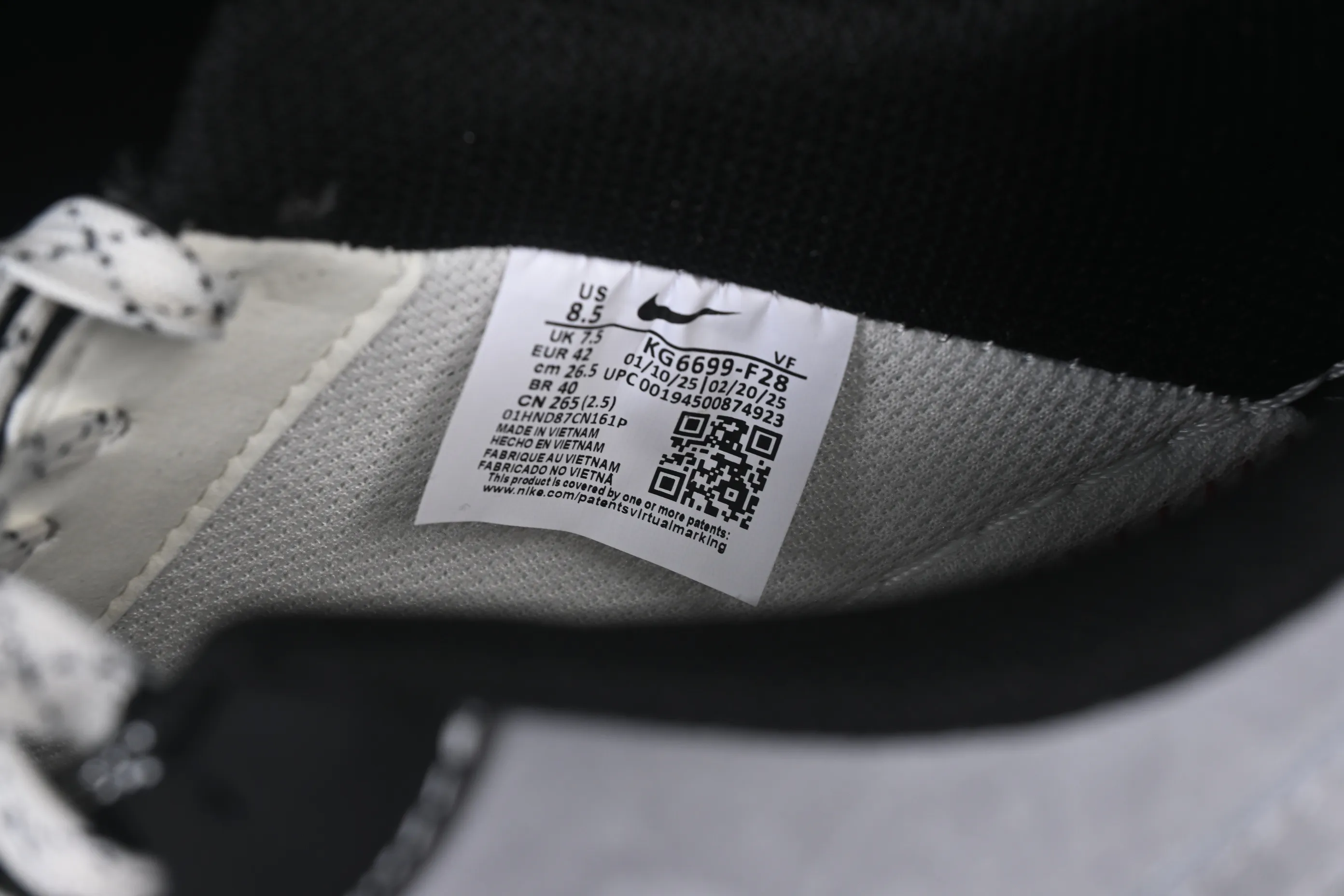 All categories Nk Air Force 1 Air Force series Nk Air Force 1 Low Air Force low-top Nike Air Force 1'07 Low black and white gray color Air Force 1 low-top casual sneakers KG6699-F28